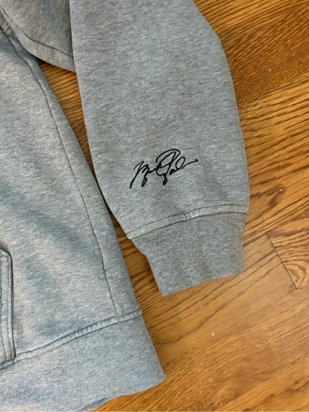 Jordan Gray Full Zip Fleece Hoodie Men’s Medium Embroidered Jumpman Signature